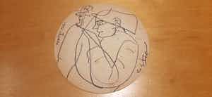 Gerard Fieret - Originele pentekening op een bierviltje kopen? Bied vanaf 55!