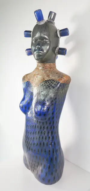 Richard Price - Sculptuur van glas, Blue Lady (Groot!) kopen? Bied vanaf 2000!