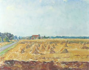 Wibbo Hartman - Acryl op doek, Haveroogst kopen? Bied vanaf 1!