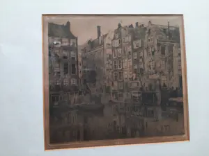 Willem Witsen - Ets, Oudezijds Voorburgwal en de Oudezijds Kolk in Amsterdam kopen? Bied vanaf 80!