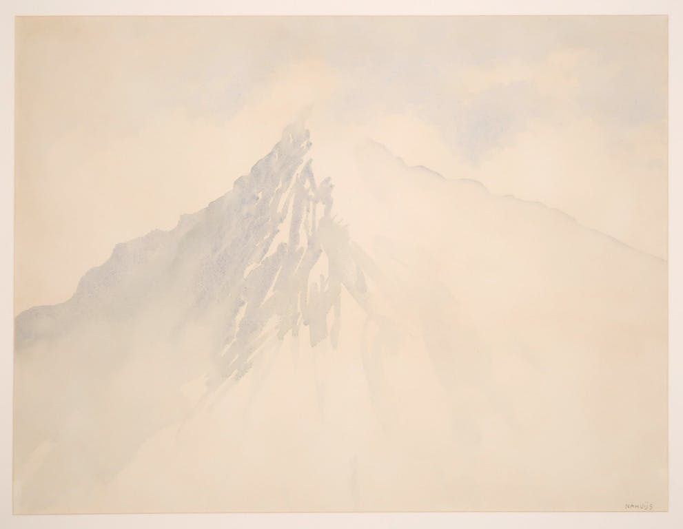 Hans Nahuijs - Hans Nahuijs: Aquarel, Bergtop kopen? Bied vanaf 20!