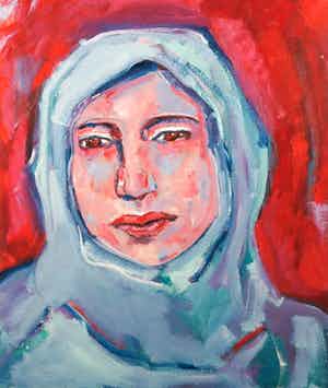 Christine Spierings - Olieverf op doek, Madonna (Groot) verkocht voor € 40!