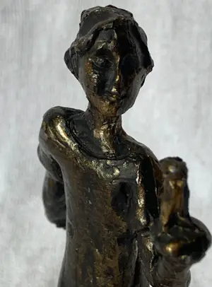 Corry Ammerlaan - Bronze beeld “Meisje met blaker” door Corry Ammerlaan kopen? Bied vanaf 35!