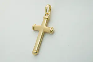 55 - 18 karaat geel gouden kruis hanger kopen? Bied vanaf 260!