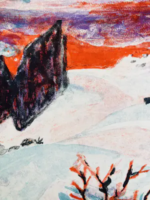 Willy Suter - Litho, “Sneeuwlandschap” – uit 1960 kopen? Bied vanaf 20!