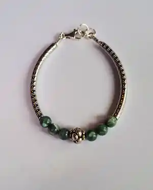 Buy Nieuwe  Ambachtelijke  Serafiniet zilveren armband met Karabijn sluiting? Bid from 60!