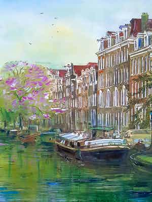 Elena Polyakova - Voorjaar in Amsterdam verkocht voor € 55!