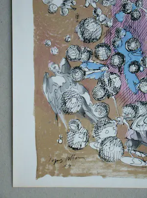 Jacques Villon - Constellation Planétaire - 1954 - Originele litho gesigneerd en gedateerd kopen? Bied vanaf 100!
