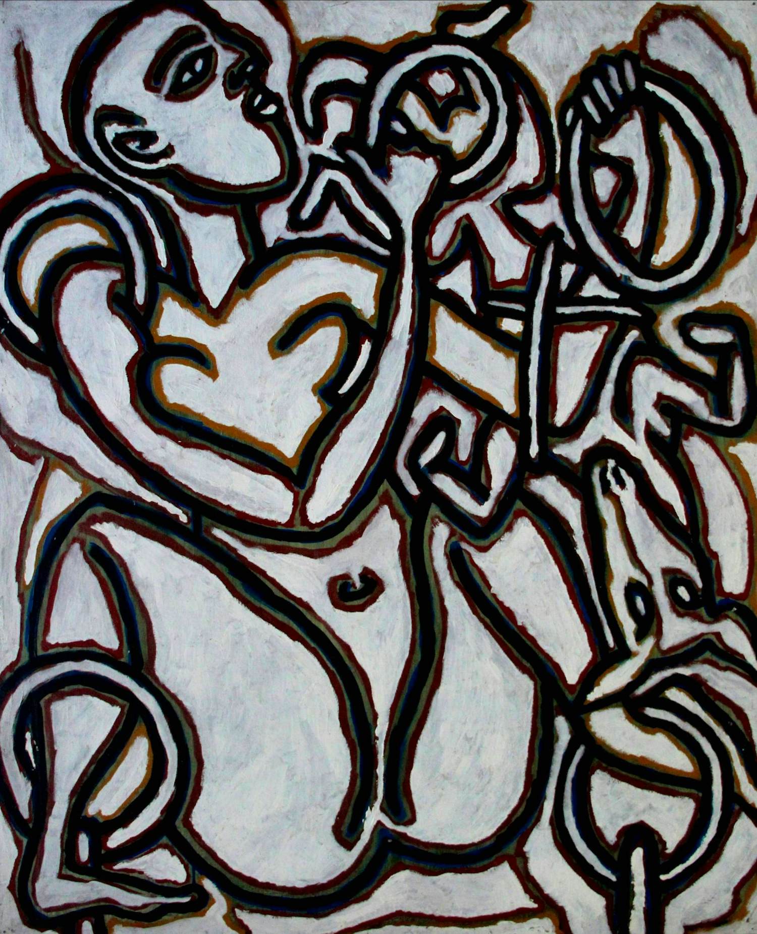 Michael Winkel - Acryl op board - 1984 verkocht voor € 175!