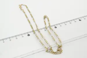 86 - Tijdloos 14 karaat bi colour gouden figaro collier kopen? Bied vanaf 215!