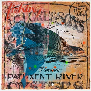 Suzanne van Soest - Zeefdruk, Flying fish - Ingelijst kopen? Bied vanaf 35!