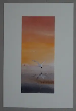 Franklin Meijer - Waddenzee - 4 x aquarelstudies kopen? Bied vanaf 35!