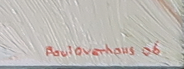 Paul Overhaus - Olieverf op doek, Hoog water - Ingelijst kopen? Bied vanaf 80!