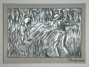 Pierre Scoupreman - La Moisson - 1931 - Originele lithografie - Gesigneerd kopen? Bied vanaf 100!
