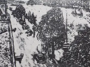 Louis van Roode - Stadsgezicht aan de Maas - Litho kopen? Bied vanaf 1!