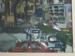 Dineke van Tongeren - Gouache , Stadsgezicht – gesigneerd & ingelijst – 1972 kopen? Bied vanaf 40!