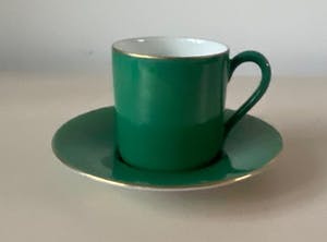 Niet of onleesbaar gesigneerd - Gebr. Schönau Hüttensteinach - Acht Art Deco Mokka kop- en schotels kopen? Bied vanaf 1!