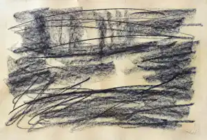 Andre van der Vossen - Abstracte compositie, tekening met pastelkrijt verkauft für € 70!