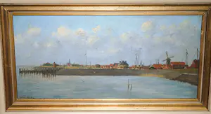 AcheterElbert Hooijberg - Havengezicht (mogelijk Texel) - olieverf op doek? Enchérissez de 125!