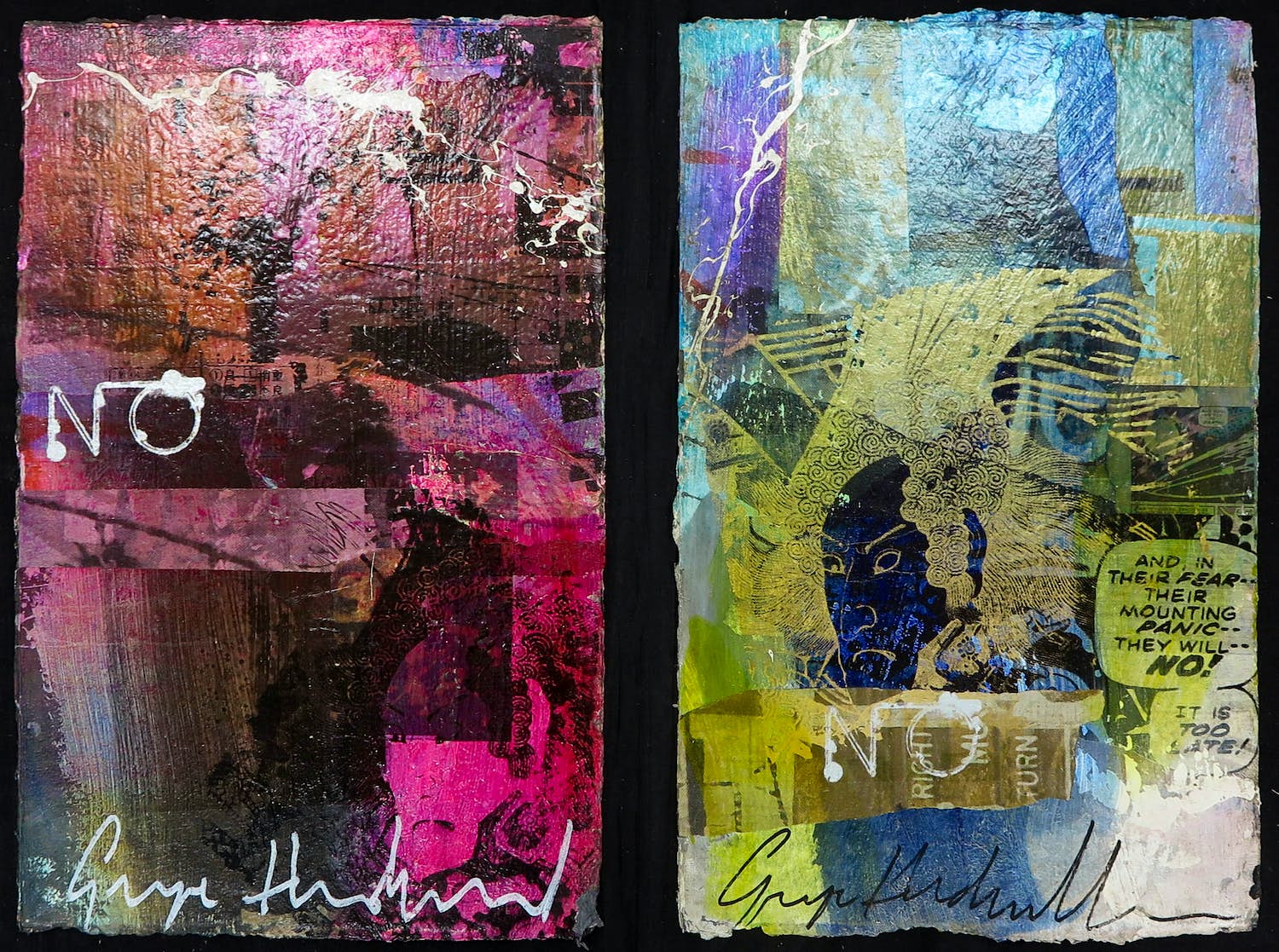 George Heidweiller - Lot van twee zeefdrukken, zonder titel verkocht voor € 1!