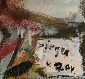 Fred Sieger - Abstracte compositie - #610 kopen? Bied vanaf 425!