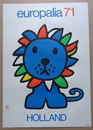 Dick Bruna - EUROPALIA '71. HOLLAND / LITHO-AFFICHE / 64x45cm / 1971 kopen? Bied vanaf 45!