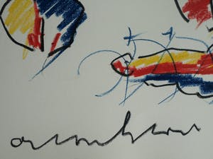 Anton Heyboer - Pastel, Koe met 3 vrouwen – ca. 1980 kopen? Bied vanaf 125!
