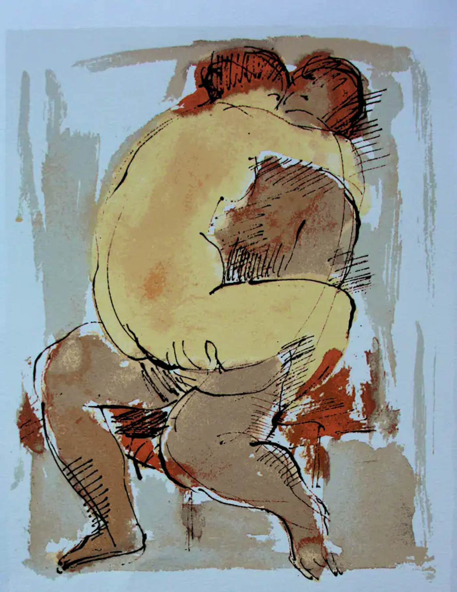 Nic Jonk - Zeefdruk: naakt koppel kopen? Bied vanaf 59!