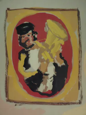 Mane-Katz - Ingelijst affiche Haifa Museum , Jewish Shtetl Wedding Orchestra kopen? Bied vanaf 1!