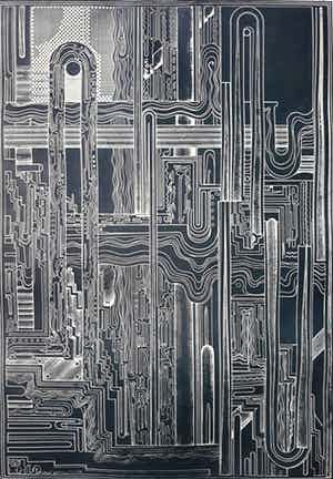 Eduardo Paolozzi - Leonardo, aquatint ets verkocht voor € 295!