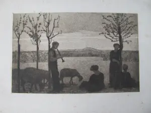 Paul Sollmann - 15 etsen van verschillende Duitse kunstenaars kopen? Bied vanaf 30!