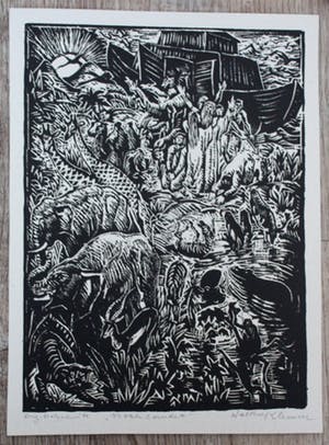 Walther Klemm - Houtsnede: Noach Landt kopen? Bied vanaf 45!