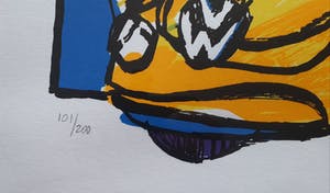 Herman Brood - VW Beetle - ZGAN - Ingelijst kopen? Bied vanaf 150!