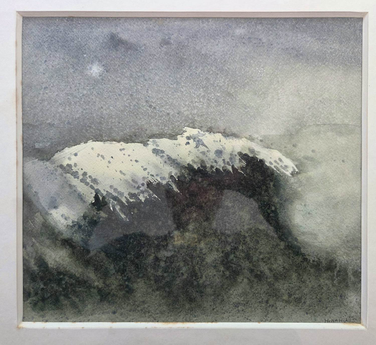 Hans Nahuijs - Golf. Doet denken aan Hokusai. verkocht voor € 129!