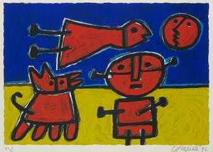 Corneille - Zeefdruk, Petite vie des champs - Ingelijst kopen? Bied vanaf 200!