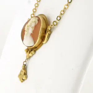 14k geelgouden collier bezet met camee - 43 cm kopen? Bied vanaf 500!