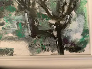 Jan Sikkens - Zonder titel (bloeiende boomgaard) 1988 kopen? Bied vanaf 29!