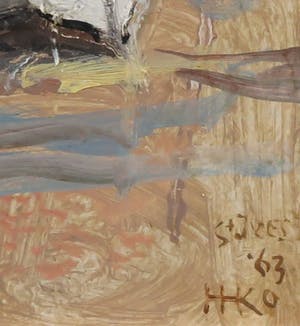 Harm Kamerlingh Onnes - Olieverf op hardboard, St. Ives - Ingelijst kopen? Bied vanaf 400!