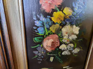 Harrij van Dongen - Ölgemälde auf Holz Blumenmotiv kaufen? Bieten Sie von 90!
