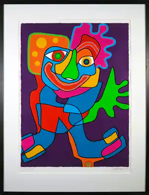 Marianne Naerebout - Zeefdruk, Free Spirit - Ingelijst (Groot) verkocht voor € 80!