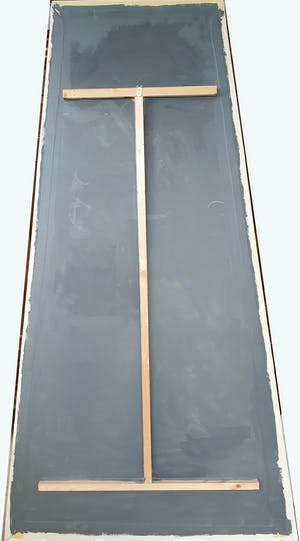Miguel Ybanez - Schilderij: Abstracte compositie in trapezium vorm (zeer groot) kopen? Bied vanaf 1!