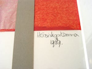 Hans Ensink op Kemna - Geometrische Compositie - Collage op Papier, Ingelijst kopen? Bied vanaf 70!