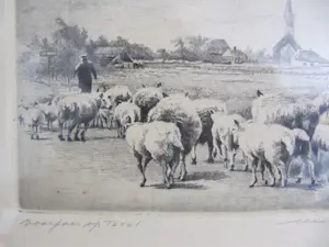 Maarten Langbroek - Ets Maarten Langbroek Voorjaar op Texel kopen? Bied vanaf 20!