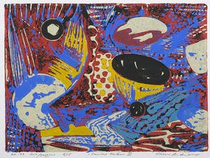 Niklas Anderberg - Linosnede en gouache, Painted Matter II kopen? Bied vanaf 1!