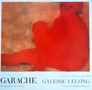 Claude Garache - Kleurenoffset-litho . Affiche: GALERIE LELONG uit 1988 (zeer zeldzaam) verkauft für € 69!