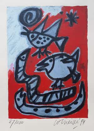 Corneille - " Oiseaux et Serpents " uit 1994 verkocht voor € 160!