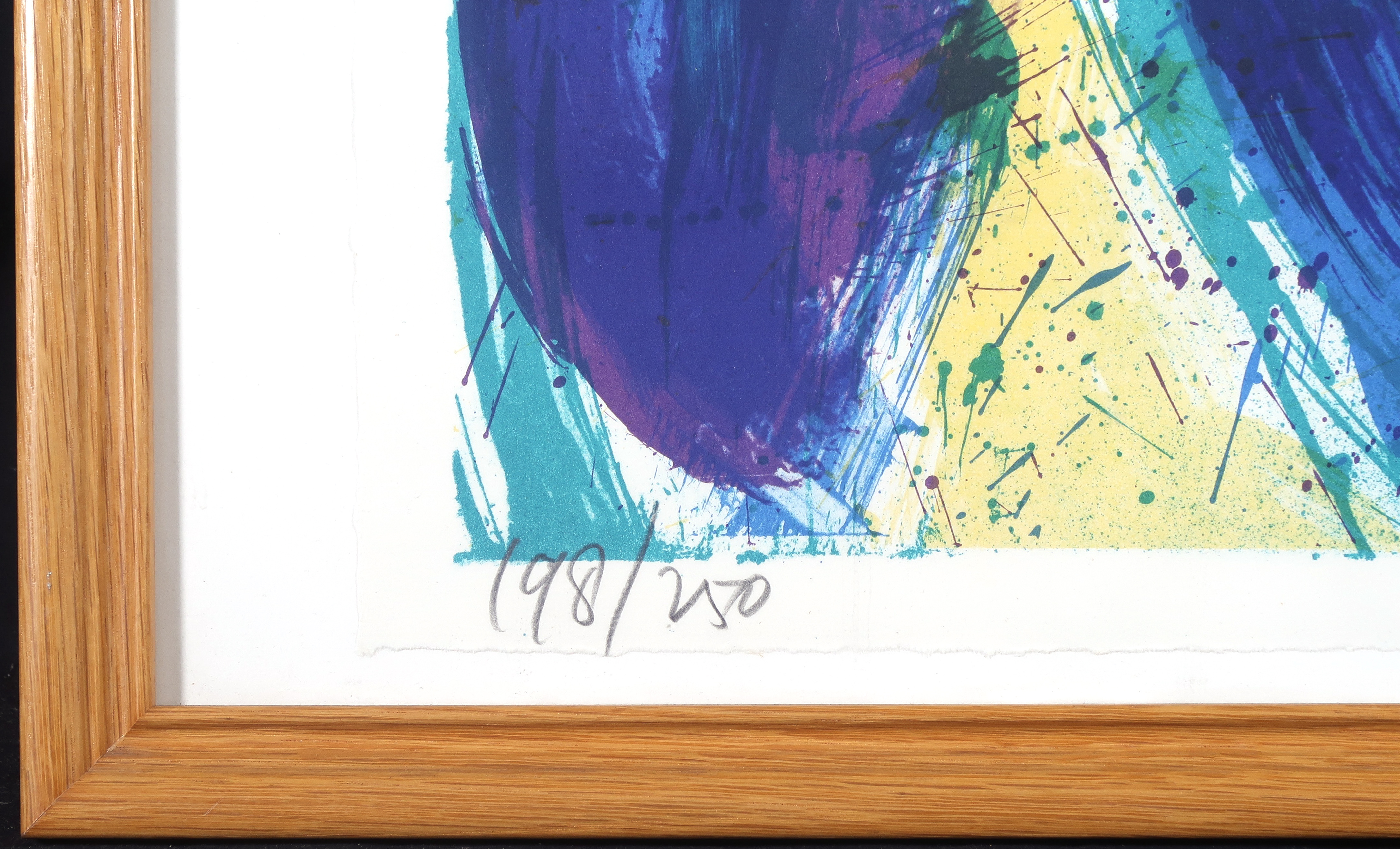 Jan Cremer - Zeefdruk, Paarse en blauwe tulpen - Ingelijst kopen? Bied vanaf 120!