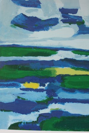 Gerrit Benner - zeefdruk: landschap: 1982 kopen? Bied vanaf 2750!