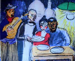 Kees van Dongen - Montmartre 1900 - kleurenlito uit Regards sur Paris verkocht voor € 450!