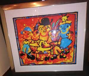 Ad Verstijnen - In prachtlijst grote Deamteam kleurenzeefdruk verkocht voor € 175!